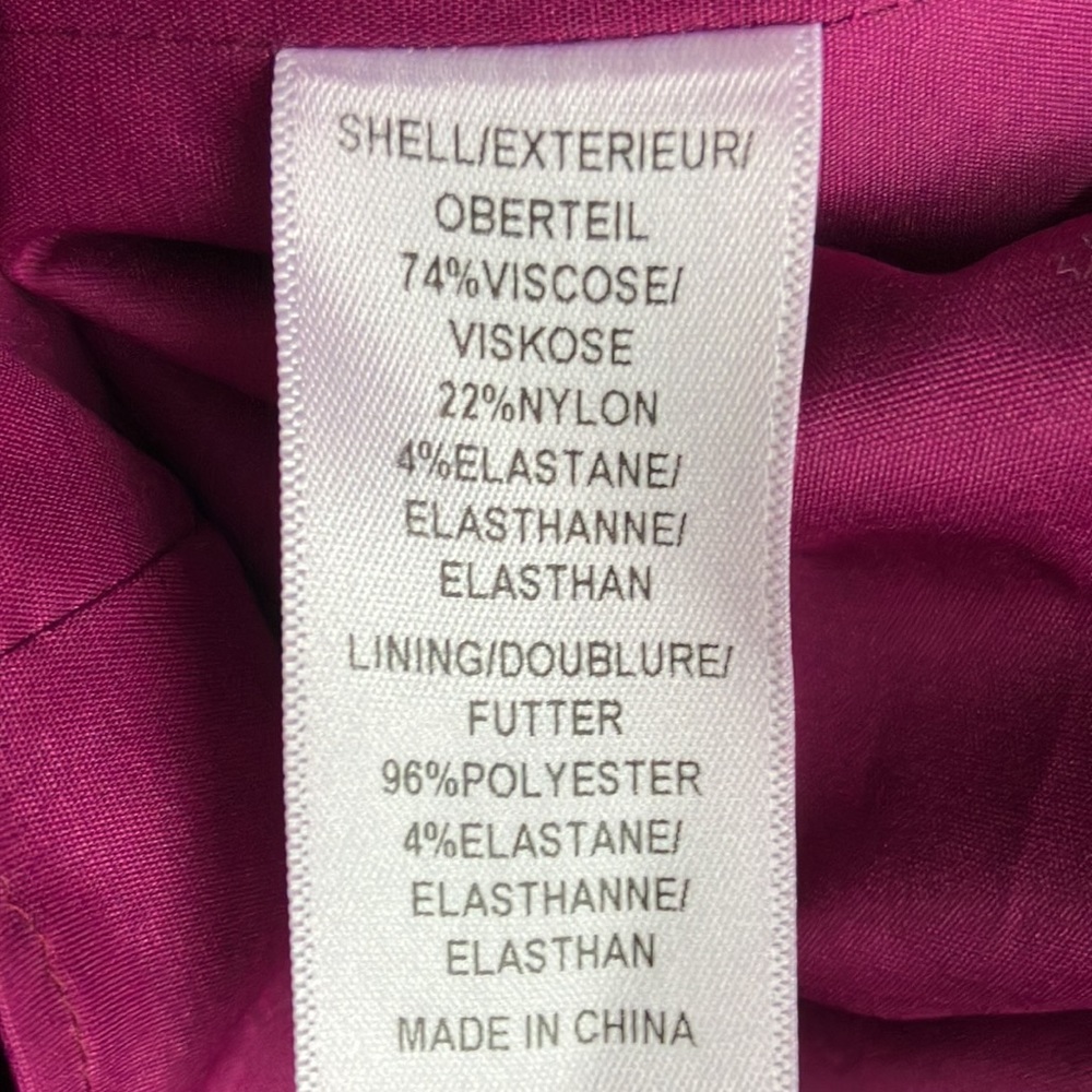 Beautiful fuschia beaded neckline Adrianna Papell dress 6 - Picture 10 of 13